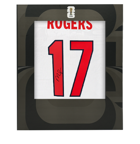 Morgan Rogers Official 2026 FIFA World Cup™  Back Signed Engand 2026 Home Shirt In Deluxe Packaging