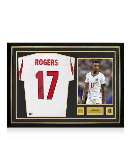 Morgan Rogers Official FIFA World Cup™ Back Signed and Hero Framed Engand 2026 Home Shirt