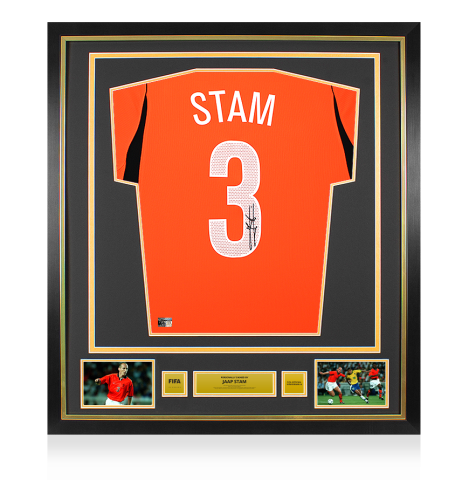 Jaap Stam Official FIFA World Cup™ Back Signed and Framed Netherland 2026 Home Shirt