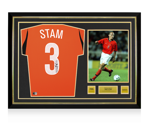 Jaap Stam Official FIFA World Cup™ Back Signed and Hero Framed Netherland 2026 Home Shirt