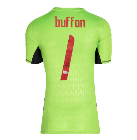Gianluigi Buffon Back Signed Italy 2023 Goalkeeper Shirt In Deluxe Packaging