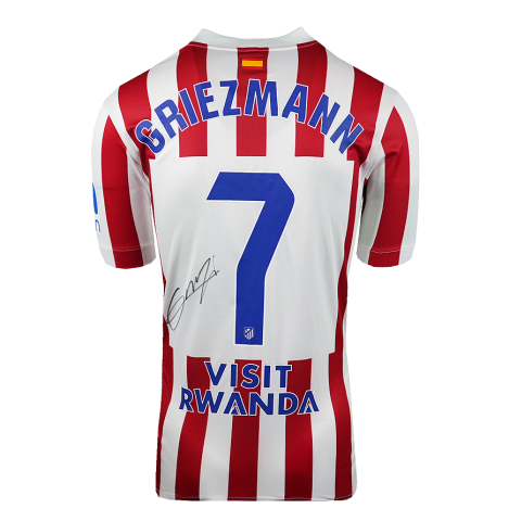 Antoine Griezmann Back Signed Atletico Madrid 2025-26 Home Shirt In Deluxe Packaging
