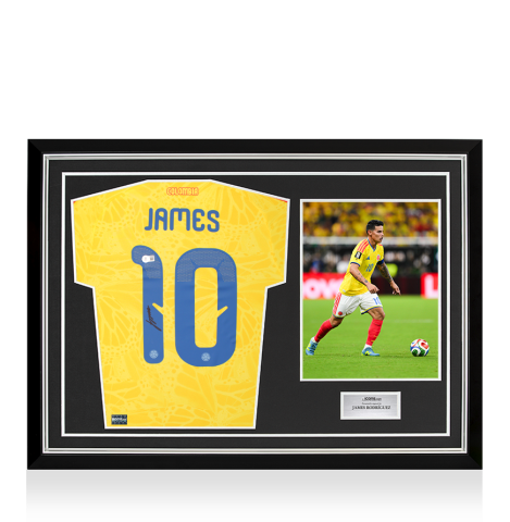 James Rodriguez Back Signed Colombia 2026-27 Home Shirt In Hero Frame: Option 1