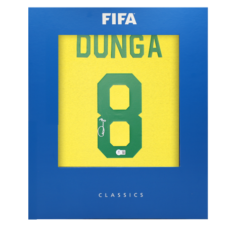 Dunga Official FIFA World Cup™ Back Signed Brazil Retro Shirt In Deluxe Packaging