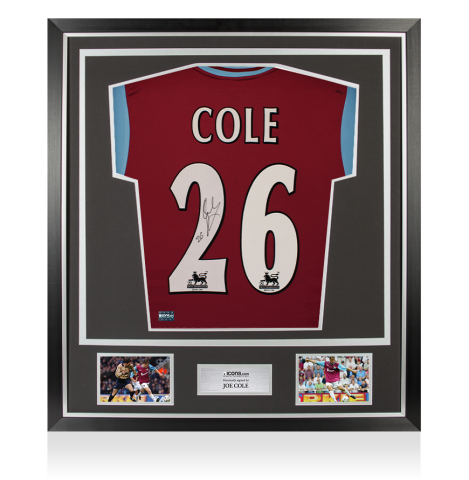 Joe Cole Signed West Ham United 2001-02 Home Shirt In Classic Frame