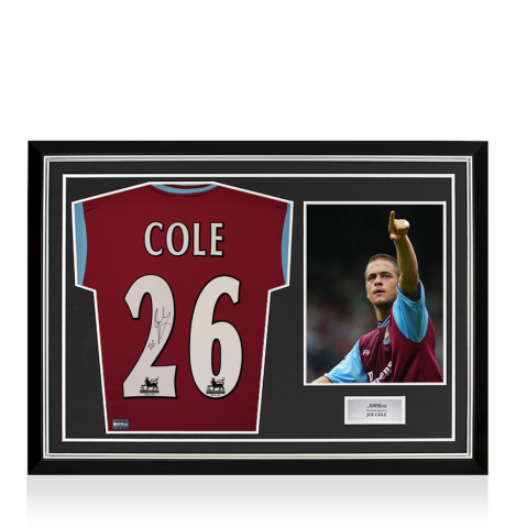 Joe Cole Signed West Ham United 2001-02 Home Shirt In Hero Frame: Option 1