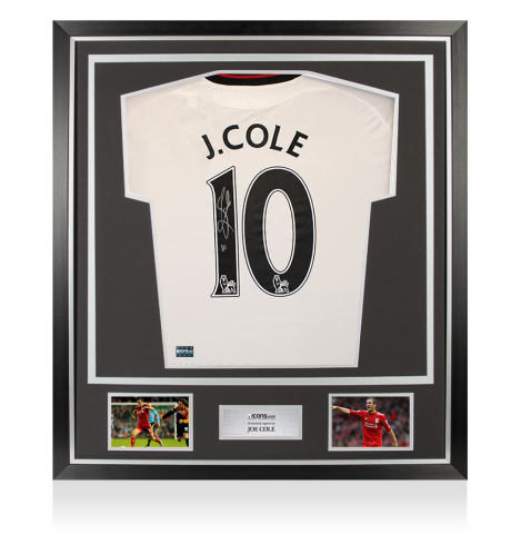 Joe Cole Signed Liverpool 2010-11 Away Shirt In Classic Frame