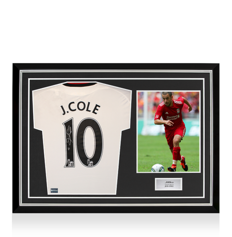 Joe Cole Signed Liverpool 2010-11 Away Shirt In Hero Frame: Option 1