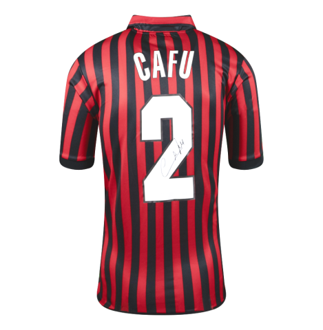Cafu Back Signed AC Milan 2000 Centenary Shirt In Deluxe Packaging