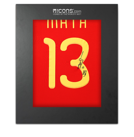 Juan Mata Back Signed Spain 2010 Home Shirt In Deluxe Packaging