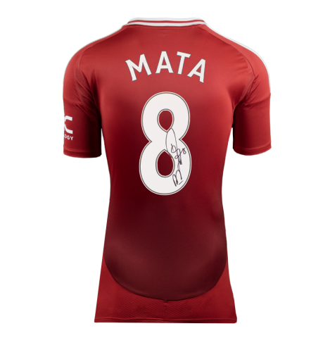 Juan Mata Back Signed Manchester United 2024-25 Home Shirt In Deluxe Packaging