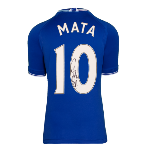 Juan Mata Back Signed Chelsea 2000 Home Shirt In Deluxe Packaging