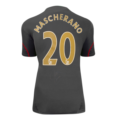 Javier Mascherano Back Signed Liverpool 2008-09 Away Shirt In Deluxe Packaging