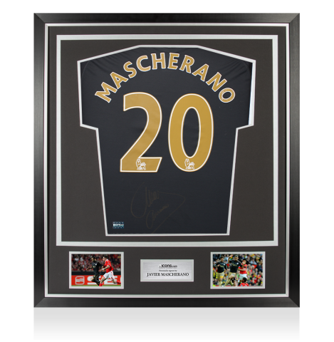 Javier Mascherano Back Signed Liverpool 2008-09 Away Shirt In Classic Frame