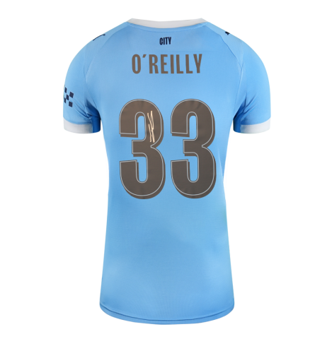 Nico O'Reilly Back Signed Manchester City 2025-26 Home Shirt In Deluxe Packaging