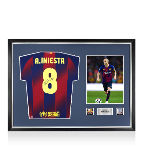 Andrés Iniesta Signed Barcelona Shirt | COA | Icons.com