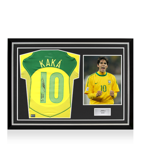 Kaka Back Signed Brazil 2004 Home Shirt: I Belong To Jesus Inscription In Hero Frame: Option 1