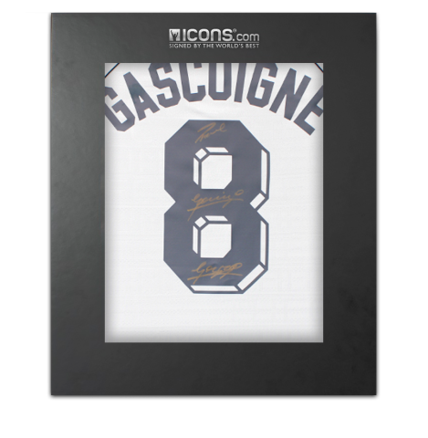 Paul 'Gazza' Gascoigne Back Signed Tottenham Hotspur 1991 Home Shirt In Deluxe Packaging Paul 'Gazza' Gascoigne Back Signed Tottenham Hotspur 1991 Home Shirt In Deluxe Packaging