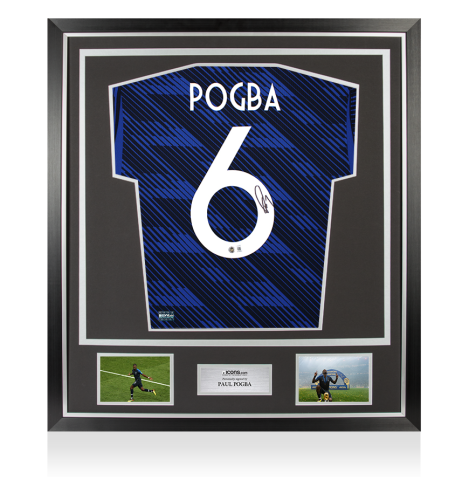 Paul Pogba Back Signed France 2026 Home Shirt In Classic Frame