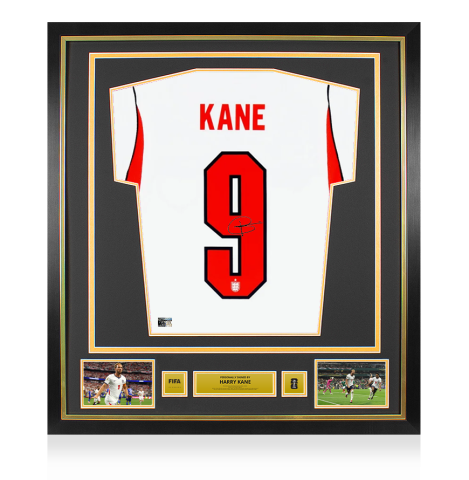 PRE-ORDER Harry Kane Official 2026 FIFA World Cup™ Back Signed and Framed England 2026 Home Shirt