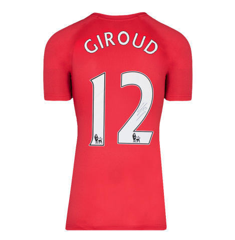 Olivier Giroud Back Signed Arsenal Poly T-Shirt In Deluxe Packaging