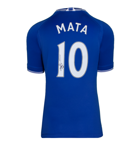 Juan Mata Back Signed Chelsea 2000 Home Shirt In Deluxe Packaging