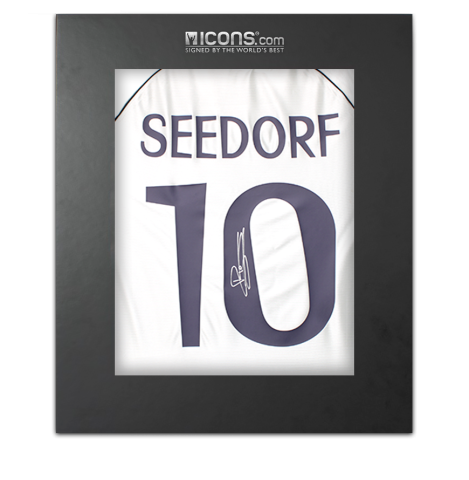 Clarence Seedorf Back Signed Real Madrid CF 1999 Home Shirt In Deluxe Packaging
