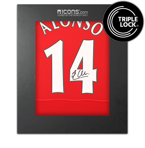 Xabi Alonso Back Signed Liverpool FC 2005 Home Shirt In Deluxe Packaging: Istanbul Edition