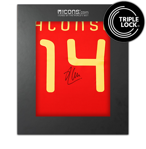 Xabi Alonso Back Signed Spain 2010 Home Shirt  In Deluxe Packaging