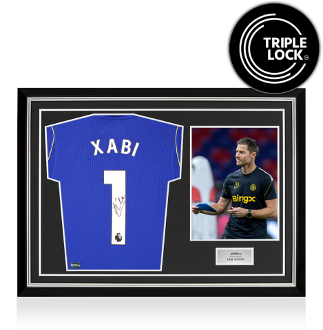 Xabi Alonso Back Signed Match Issue Chelsea FC 2026-27 Home Shirt In Hero Frame: Option 1