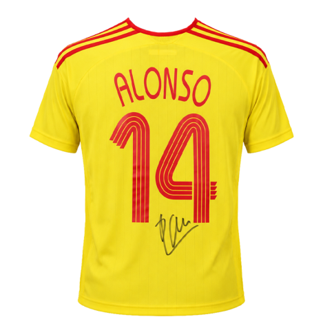 Xabi Alonso Back Signed Liverpool FC 2006-07 Away Shirt In Deluxe Packaging