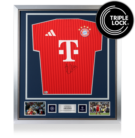 Xabi Alonso Official UEFA Champions League Front Signed and Framed FC Bayern Munich 2026-27 Home Shirt
