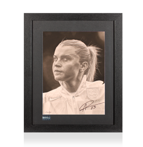 Alessia Russo Signed Original England Artwork by Del Llewellyn