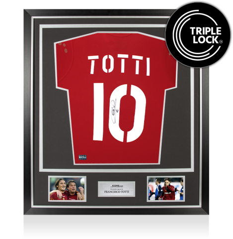 Francesco Totti Back Signed AS Roma 2003-04 Home Shirt In Classic Frame