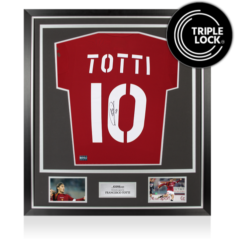 Francesco Totti Back Signed AS Roma 2004-05 Home Shirt In Classic Frame