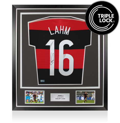 Philipp Lahm Back Signed Germany 2014 Reissue Away Shirt In Classic Frame