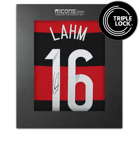 Philipp Lahm Back Signed Germany 2014 Reissue Away Shirt In Deluxe Packaging