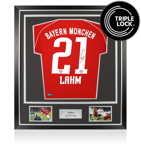 Philipp Lahm Back Signed FC Bayern Munich 2005-06 Home Shirt In Classic Frame