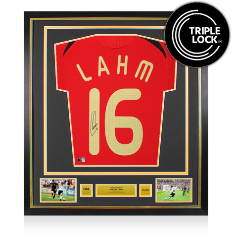 Philipp Lahm Official FIFA World Cup™ Back Signed and Framed Germany 2008-09 Away Shirt