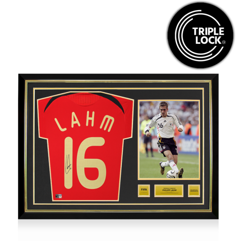 Philipp Lahm Official FIFA World Cup™ Back Signed and Hero Framed Germany 2008-09 Away Shirt