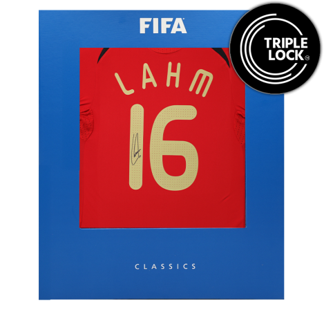 Philipp Lahm Official FIFA World Cup™ Back Signed Germany 2008-09 Away Shirt In Deluxe Packaging