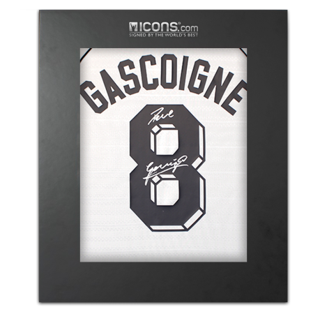 Paul Gascoigne Back Signed Totenham Hotspur 1991 Home Shirt In Deluxe Packaging
