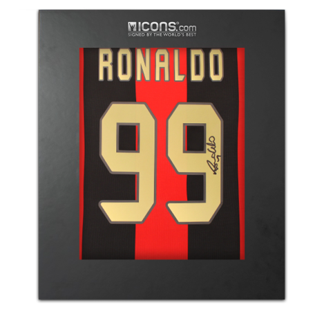 Ronaldo Back Signed AC Milan 2026-27 Home Shirt In Deluxe Packaging
