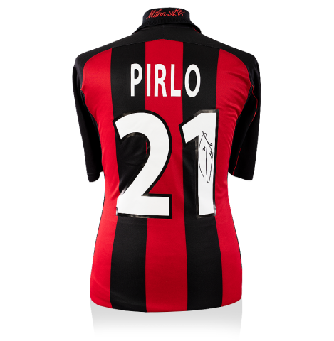 Maillot AC Milan Domicile 2007 Signé Par Andrea Pirlo - Avec Certificat D'authenticité - Pièce De Collection