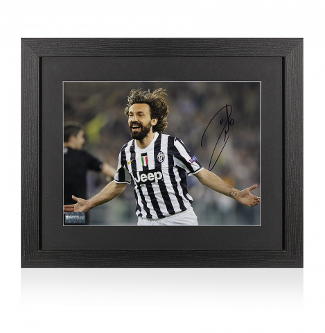 Andrea Pirlo Signed Juventus Photo: Goal vs Olympique Lyonnais