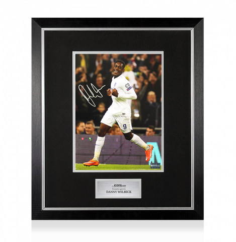 Danny Welbeck Signed England Photo In Premium Photo Frame: Goal vs Slovenia