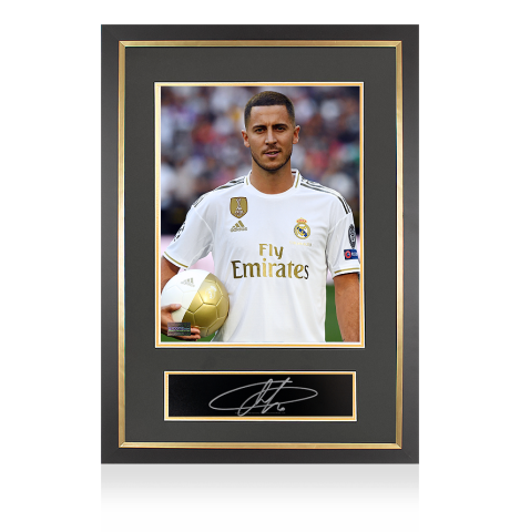 Eden Hazard Autographed Plaque and Photo Frame: Real Madrid CF Star