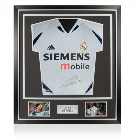 Iker Casillas Front Signed Real Madrid 2004-05 Goalkeeper Shirt In Classic Frame