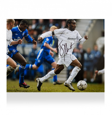 Jay-Jay Okocha Signed Bolton Wanderers Photo: Wanderers' Captain