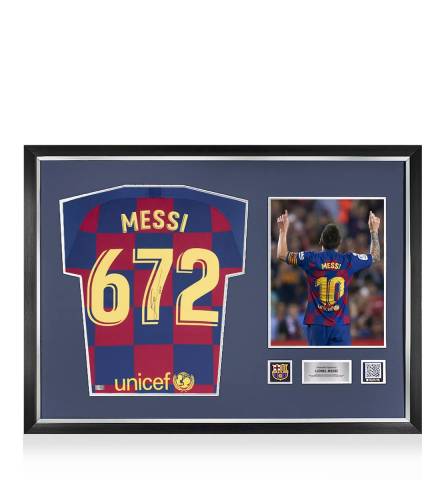 ICONS メッシ 300 LA LIGA GOALS サイン入りアート ICONS メッシ 300 LA LIGA GOALS サイン入りアート ICONS メッシ